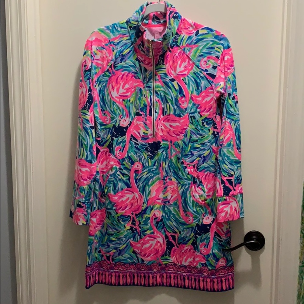 Flamingo popover dress